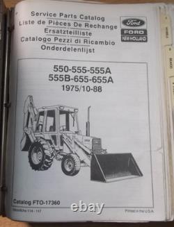 Ford New Holland 550 555 555a 555b 655a 655 Loader Backhoe Parts Manual Book