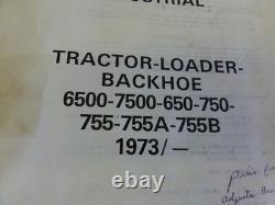 Ford New Holland 6500 7500 650 750 755 755A 755B Tractor Loader Parts Catalog