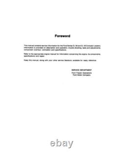 Ford New Holland CL30, CL40 Compact Loader Service Manual Repair Shop Book