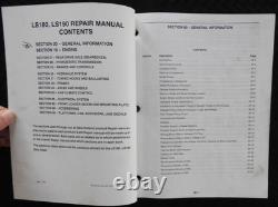 GENUINE New Holland LS180 LS190 Skid Steer Loader Workshop Service Repair Manual