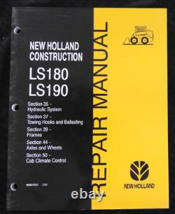 GENUINE New Holland LS180 LS190 Skid Steer Loader Workshop Service Repair Manual