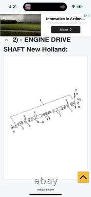 Genuine Oem Nos New Holland 216871 Drive Shaft L35 L775 Skid Steer Loader 9635
