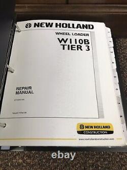 Genuine Original New Holland W110B Wheel Loader Repair Shop Service Manual