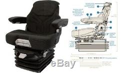 Grammer 12v Air Suspension Seat Case Backhoe, Crawler, Dozer, Excavator, Loader