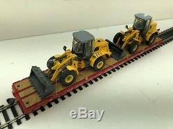 Intermountain Flat Atsf 95366 With 2 New Holland W170 Loaders Ho Scale Custom