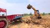 Jcb 3dx Loading Mud In Tractor Mahindra 265 DI New Holland 3500