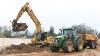 Komatsu Pc240 Excavator Loading John Deere And New Holland Tractors