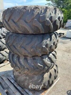(Lot of 4) 16.9x24 Loader Backhoe tires jcb wheels