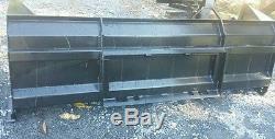 NEW 6' SKID STEER/TRACTOR LOADER SNOW BOX PUSHER PLOW BLADE bobcat, holland 72