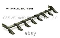 NEW 72 LOW PROFILE TOOTH BUCKET Skidsteer Loader Attachment Industrial Teeth 6