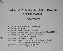 NEW HOLLAND L565 Lx565 LX665 SKID STEER SERVICE SHOP REPAIR MANUAL BOOK OEM