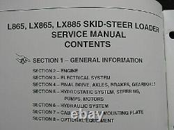 NEW HOLLAND L865 Lx865 Lx885 SKID STEER LOADER SERVICE MANUAL PARTIAL SET ENGINE