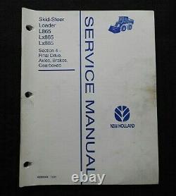 NEW HOLLAND L865 Lx865 Lx885 SKID STEER LOADER SERVICE MANUAL PARTIAL SET ENGINE