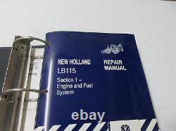 NEW HOLLAND LB 115 Tractor Loader Backhoe Dealer Repair MANUAL # 86584406