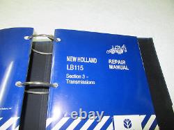 NEW HOLLAND LB 115 Tractor Loader Backhoe Dealer Repair MANUAL # 86584406