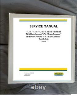 NEW HOLLAND T4.75, T4.85, T4.95, T4.105, T4.115 SERVICE MANUAL printed free ship