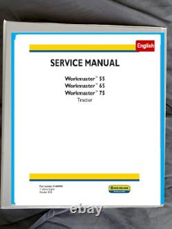 NEW HOLLAND WORKMASTER 55 65 75 tractor shop Service Manual printed loose leaf