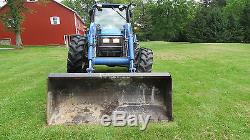 NICE 2000 NEW HOLLAND TL80 4X4 CAB TRACTOR With LOADER CREEPER A/C 80HP DIESEL