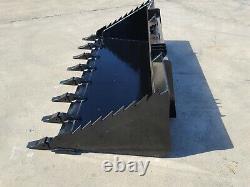 New 72heavy Duty Skid Steer Dirt Bucket With Teeth/bobcat/tractor