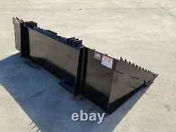 New 72heavy Duty Skid Steer Dirt Bucket With Teeth/bobcat/tractor