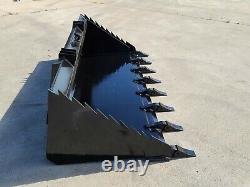 New 72heavy Duty Skid Steer Dirt Bucket With Teeth/bobcat/tractor