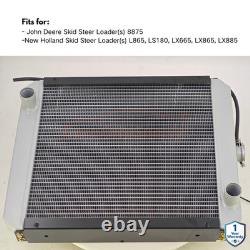 New Aluminum Radiator 86534243 MG86534243 For John Deere 8875 New Holland Skid S