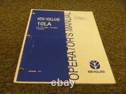 New Holland 10LA Loader TZ18DA TZ24DA Tractor Owner Operator Maintenance Manual