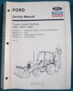 New Holland 455c 555c 655c Backhoe Loader Service Shop Repair Manual Book