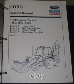 New Holland 455c 555c 655c Backhoe Loader Tractor Service Shop Repair Manual