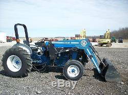 New Holland 5030 tractor, 2WD, Bush Hog 2446QT loader
