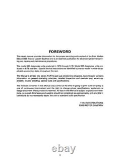 New Holland 555 Tractor Loader Backhoe Service Manual Repair Shop Book