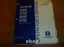 New Holland 555E 575E 655E 675E Loader Backhoe Owner Operator Manual 86570568