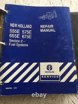 New Holland 555E, 575E, 655E, 675E Loader Backhoe Service Manual Set (Original)