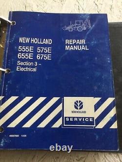 New Holland 555E, 575E, 655E, 675E Loader Backhoe Service Manual Set (Original)