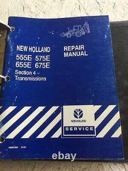 New Holland 555E, 575E, 655E, 675E Loader Backhoe Service Manual Set (Original)