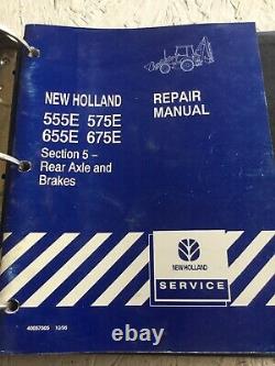 New Holland 555E, 575E, 655E, 675E Loader Backhoe Service Manual Set (Original)