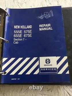 New Holland 555E, 575E, 655E, 675E Loader Backhoe Service Manual Set (Original)