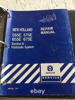 New Holland 555E, 575E, 655E, 675E Loader Backhoe Service Manual Set (Original)