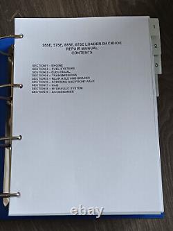 New Holland 555E 575E 655E 675E backhoe loader workshop service manual book