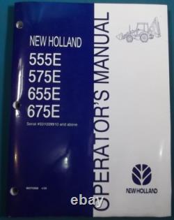New Holland 555e 575e 655e 675e Backhoe Loader Operation & Maintenance Manual