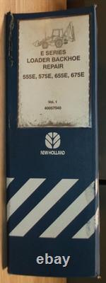 New Holland 555e 575e 655e 675e Backhoe Loader Service Repair Manual Book
