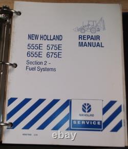 New Holland 555e 575e 655e 675e Backhoe Loader Service Repair Manual Book