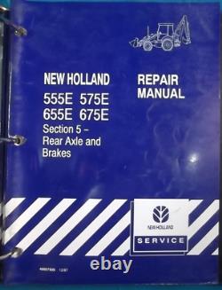 New Holland 555e 575e 655e 675e Backhoe Loader Service Repair Manual Book