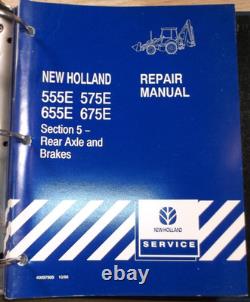 New Holland 555e 575e 655e 675e Backhoe Loader Service Repair Manual Book