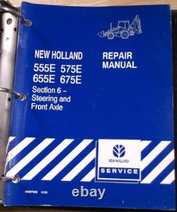 New Holland 555e 575e 655e 675e Backhoe Loader Service Repair Manual Book