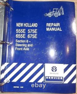 New Holland 555e 575e 655e 675e Backhoe Loader Service Repair Manual Book