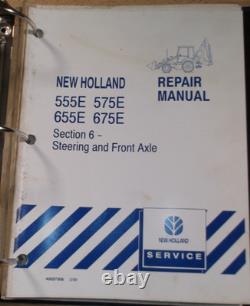 New Holland 555e 575e 655e 675e Backhoe Loader Service Repair Manual Book