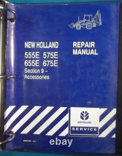 New Holland 555e 575e 655e 675e Backhoe Loader Service Repair Manual Book