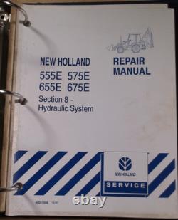 New Holland 555e 575e 655e 675e Backhoe Loader Service Repair Manual Book