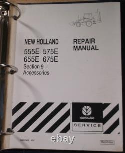 New Holland 555e 575e 655e 675e Backhoe Loader Service Repair Manual Book